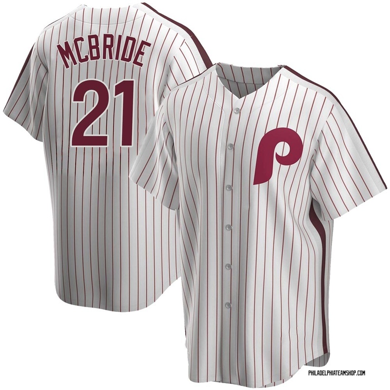 Bake Mcbride Youth Philadelphia Phillies Home Cooperstown Collection Jersey  - White Replica
