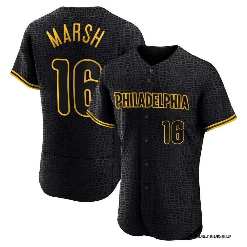 Brandon Marsh Philadelphia Phillies signed pinstripe replica jersey COA