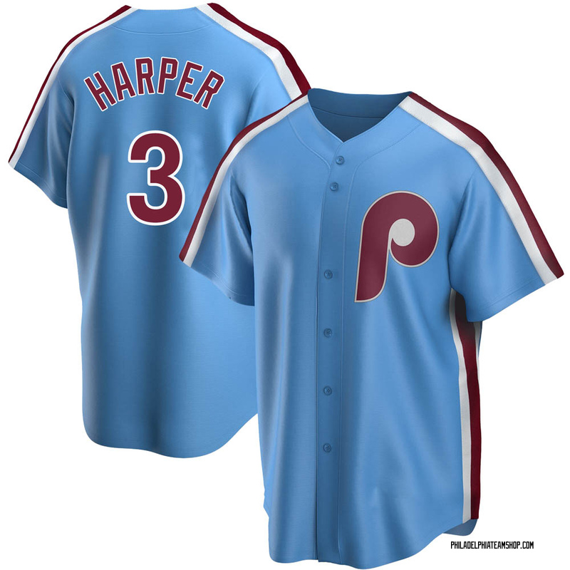 30421 Cooperstown Collection PHILADELPHIA PHILLIES Throwback Vintage Blue  JERSEY