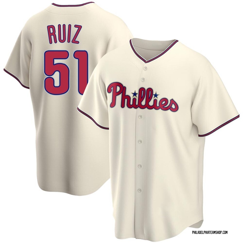 MLB Philadelphia Phillies Carlos Ruiz Replica Baseball Jersey, White/Red  Pinstrp, Large : : Sports, Fitness & Outdoors