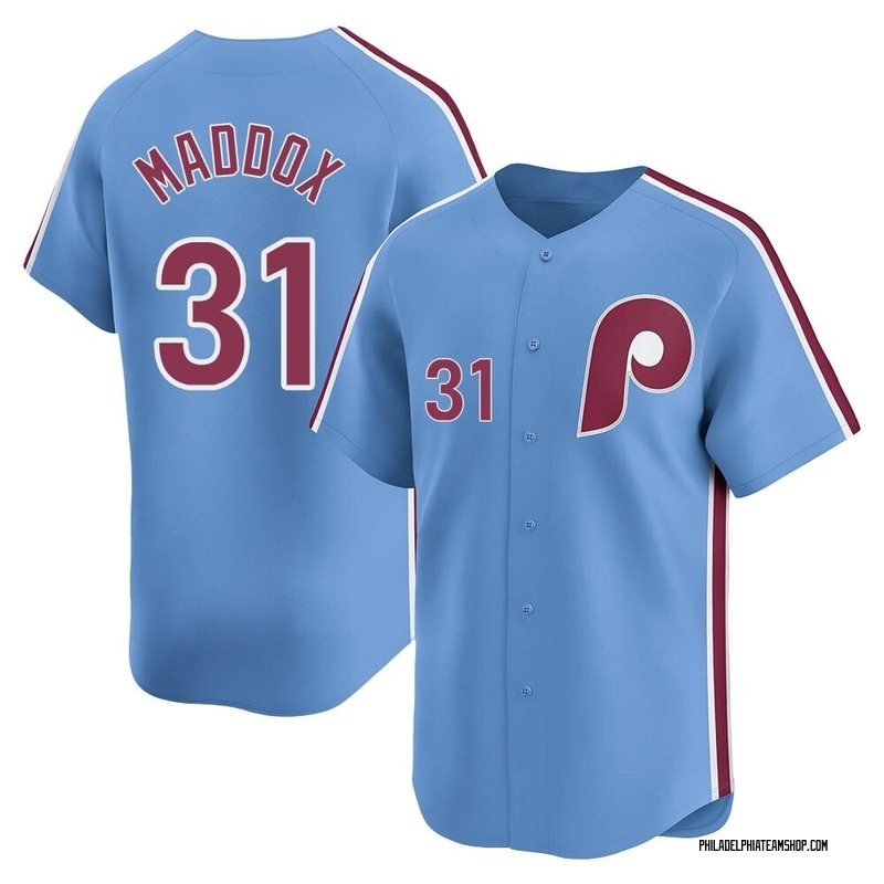 Garry Maddox Men's Philadelphia Phillies Alternate Jersey Light Blue