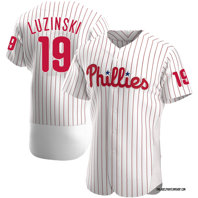 Men's Mitchell and Ness Philadelphia Phillies Greg Luzinski Blue Throwback  Jersey - Authentic