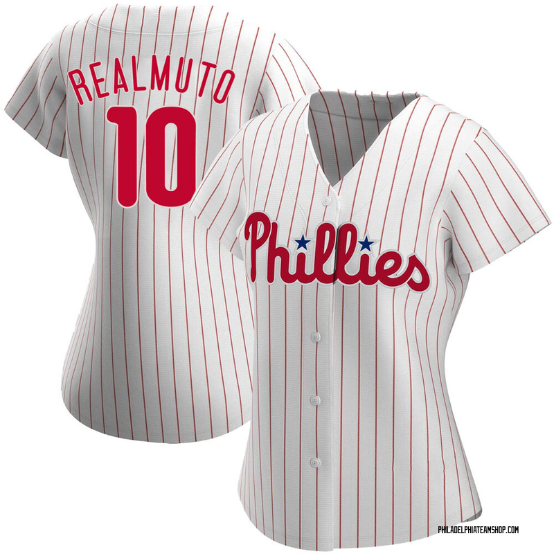 J.T. Realmuto Philadelphia Phillies Women's Red Backer Slim Fit T-Shirt 