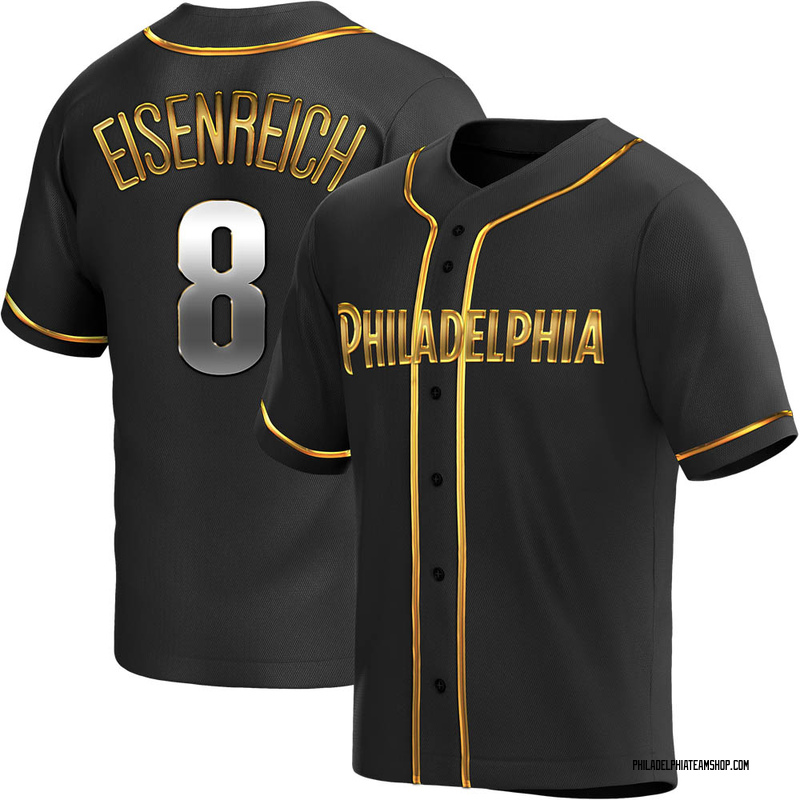 Jim Eisenreich Men's Replica Philadelphia Phillies Black Pitch Fashion  Jersey - Philadelphia Store