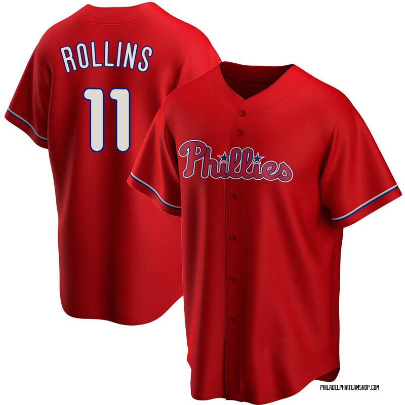 Philadelphia Phillies Rollins Baseball Jersey - White - S – Headlock