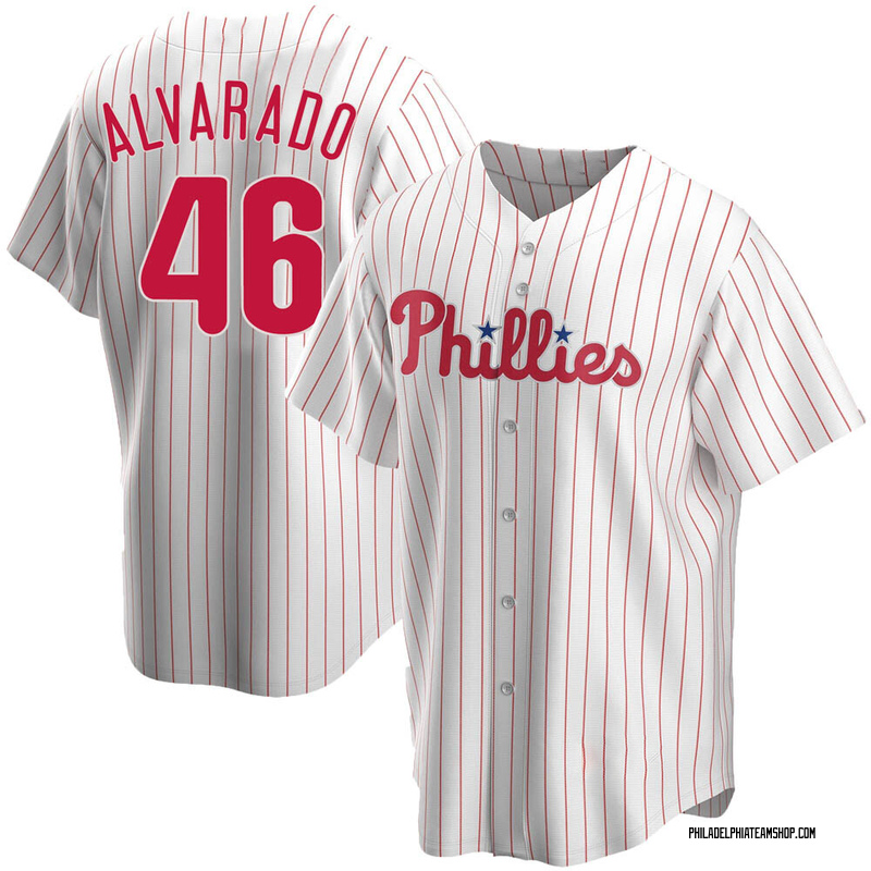 Jose Alvarado Philadelphia Phillies Men's Navy Name and Number Banner Wave  T-Shirt 