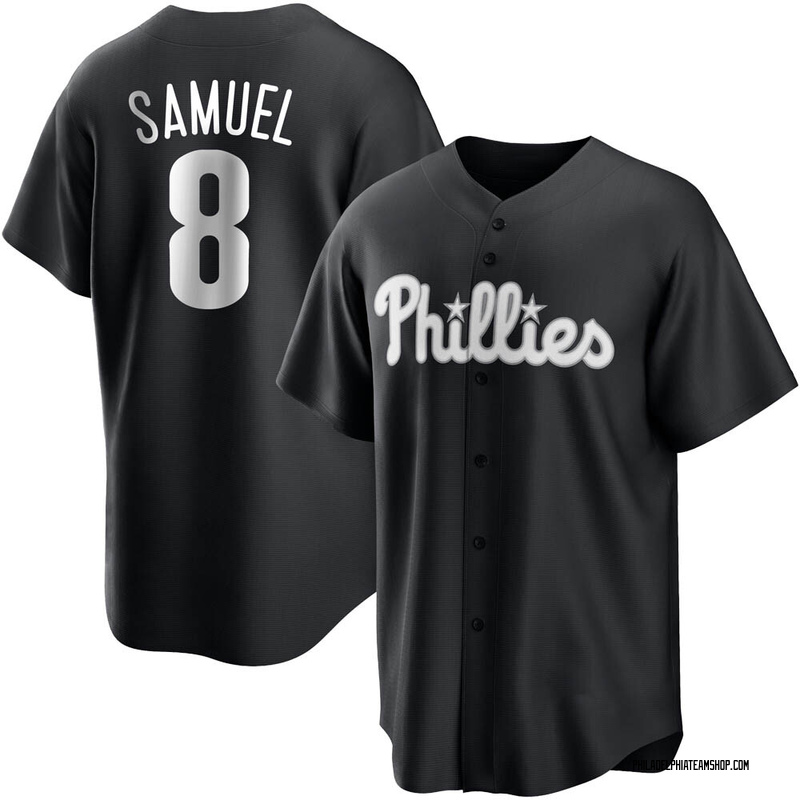 Juan Samuel Youth Philadelphia Phillies Jersey - Black/White Replica