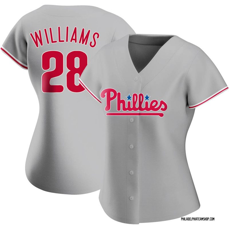Mitch Williams Philadelphia Phillies Women's Navy Name and Number Banner  Wave V-Neck T-Shirt 