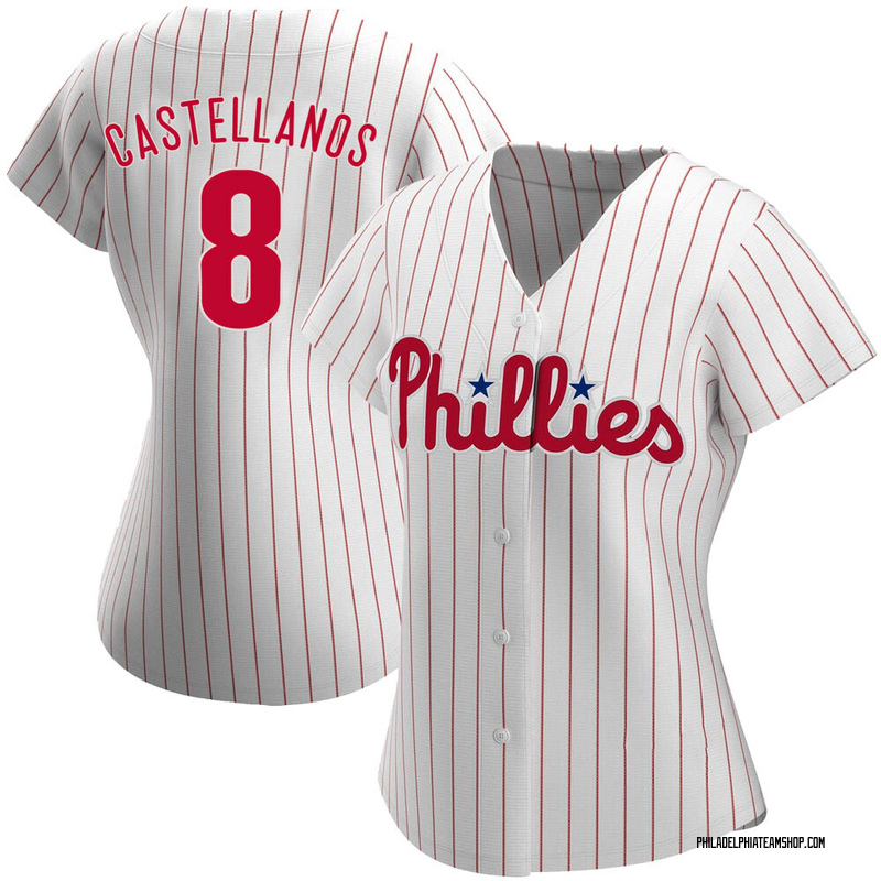 Men's Philadelphia Phillies Nick Castellanos Nike White Replica Player  Jersey