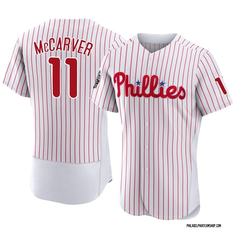 Authentic Men's Tim McCarver White Home Jersey - #15 Baseball St