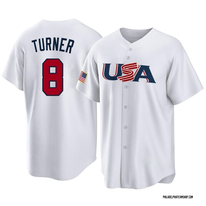 Trea Turner #7 Philadelphia Phillies Throwback Light Blue Stitched Jersey.