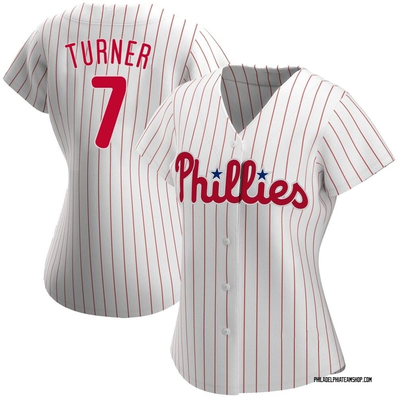 Women's Philadelphia Phillies Trea Turner Nike White Home Replica Player  Jersey